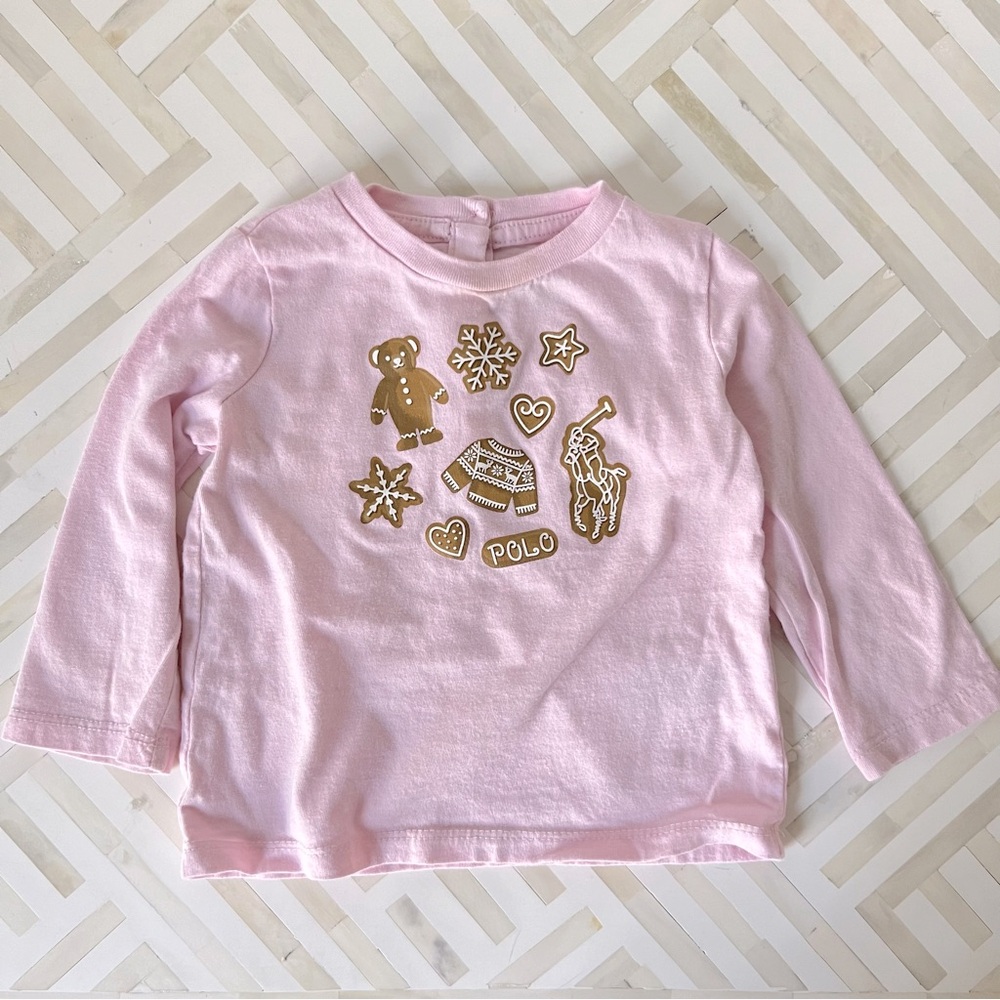 RALPH LAUREN Baby Gingerbread Cookies Shirt, 9mo